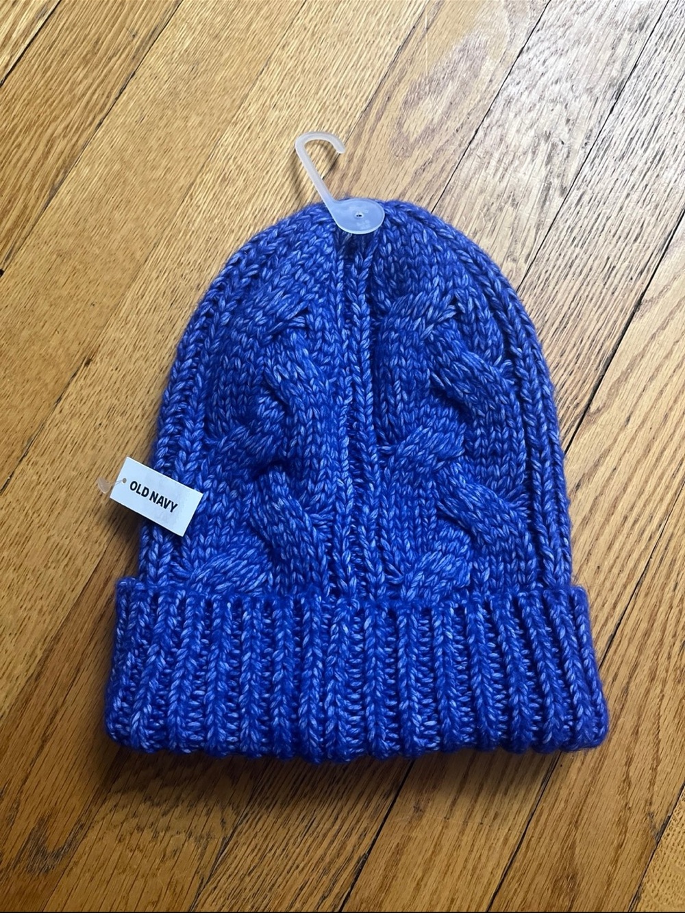 New Beanie Cozy Blue Cable Knit NWT Old Navy